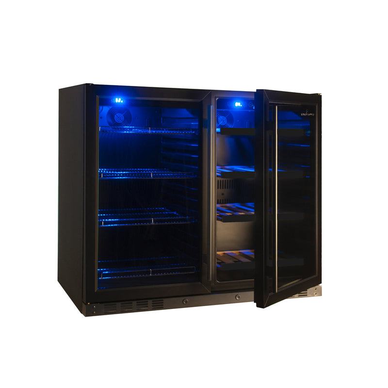 39 Inch Under Counter Wine And Beer Fridge Combo KingsBottle.com