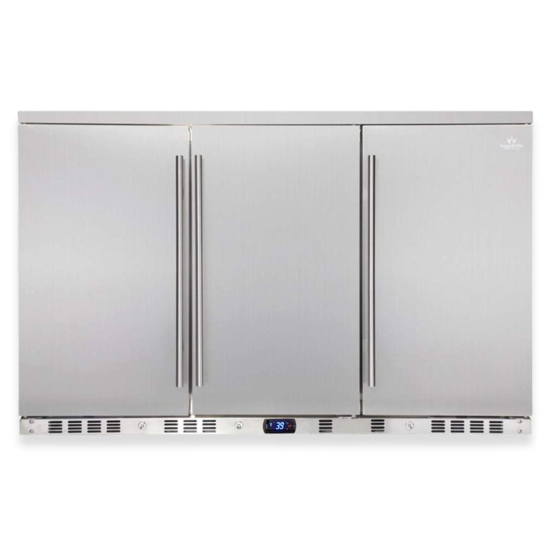 53 Inch Solid 3-Door Outdoor Beverage Drinks Cooler KingsBottle.com