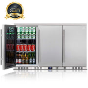 53 Inch Solid 3-Door Outdoor Beverage Drinks Cooler KingsBottle.com