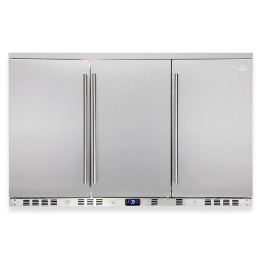 53 Inch Solid 3-Door Outdoor Beverage Drinks Cooler KingsBottle.com