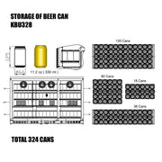 53 Inch Solid 3-Door Outdoor Beverage Drinks Cooler KingsBottle.com