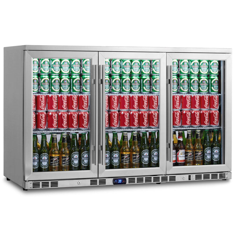 53 Inch Heating Glass 3 Door Large Beverage Refrigerator KingsBottle.com