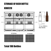 53 Inch Heating Glass 3 Door Large Beverage Refrigerator KingsBottle.com