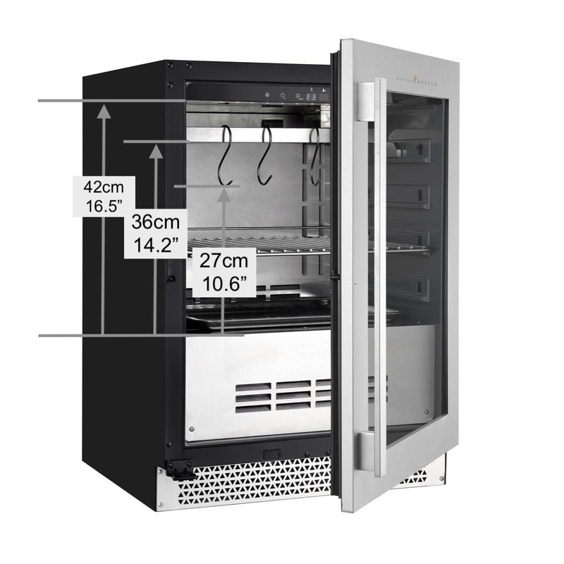 24″ Glass‑Door Meat Aging Fridge (Compact) KingsBottle.com