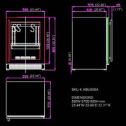 24″ Glass‑Door Meat Aging Fridge (Compact) KingsBottle.com
