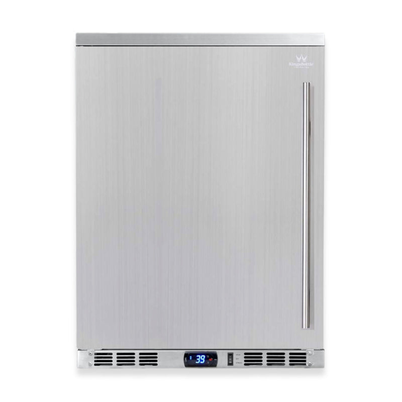 24-Inch Outdoor Beverage Refrigerator with Solid Stainless Steel Door KingsBottle.com