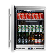 24-Inch Outdoor Beverage Refrigerator with Solid Stainless Steel Door KingsBottle.com