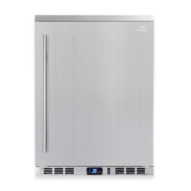 24-Inch Outdoor Beverage Refrigerator with Solid Stainless Steel Door KingsBottle.com