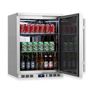 24-Inch Outdoor Beverage Refrigerator with Solid Stainless Steel Door KingsBottle.com