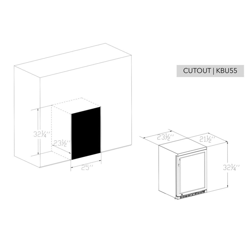 24-Inch Outdoor Beverage Refrigerator with Solid Stainless Steel Door KingsBottle.com