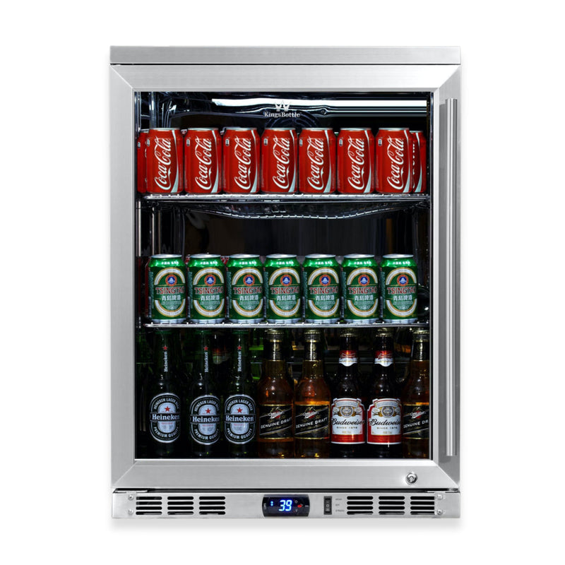 24 Inch Undercounter Beverage Cooler with Heating Glass Door KingsBottle.com