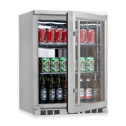 24 Inch Undercounter Beverage Cooler with Heating Glass Door KingsBottle.com