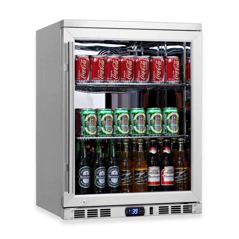 24 Inch Undercounter Beverage Cooler with Heating Glass Door KingsBottle.com
