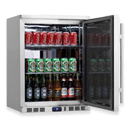 24 Inch Undercounter Beverage Cooler with Heating Glass Door KingsBottle.com
