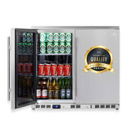 36 Inch Outdoor Beverage Refrigerator 2 Door For Home KingsBottle.com
