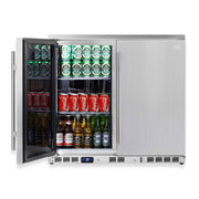 36 Inch Outdoor Beverage Refrigerator 2 Door For Home KingsBottle.com