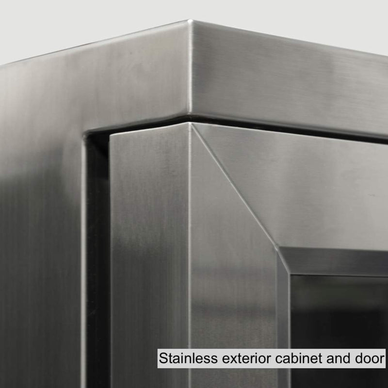 36-Inch Heating Glass Dual Door Built In Beverage Fridge KingsBottle.com