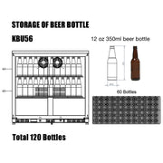36-Inch Heating Glass Dual Door Built In Beverage Fridge KingsBottle.com