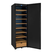 76.5" Tall Single Zone Wine Vault with Solid Black Right Hinge Door Allavino
