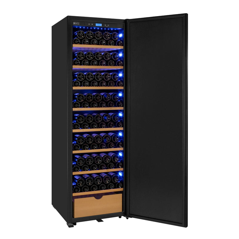 76.5" Tall Single Zone Wine Vault with Solid Black Right Hinge Door Allavino