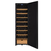 76.5" Tall Single Zone Wine Vault with Solid Black Right Hinge Door Allavino