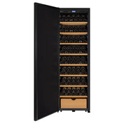76.5" Tall Single Zone Wine Vault with Solid Black Left Hinge Door Allavino