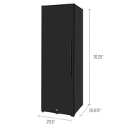 76.5" Tall Single Zone Wine Vault with Solid Black Left Hinge Door Allavino