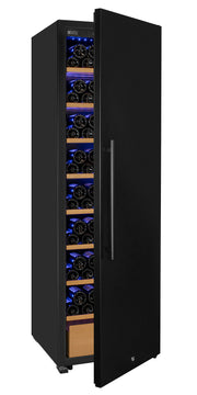 76.5" Tall Single Zone Wine Vault with Solid Black Right Hinge Door Allavino