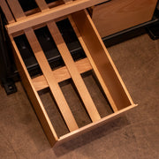 29" Wide 248 Bottle Single Zone Black Glass Right Hinge Wine Refrigerator with Display Shelving Allavino