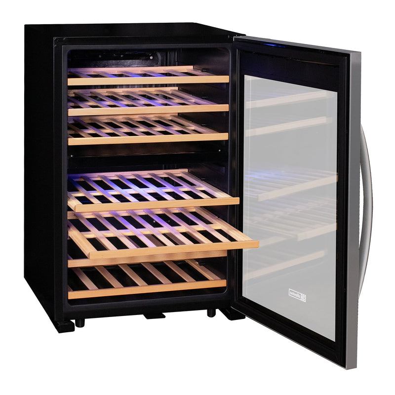 Cascina Series 47 Bottle Dual Zone Freestanding Wine Cooler Refrigerator with Stainless Steel Door Allavino