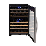 Cascina Series 47 Bottle Dual Zone Freestanding Wine Cooler Refrigerator with Stainless Steel Door Allavino