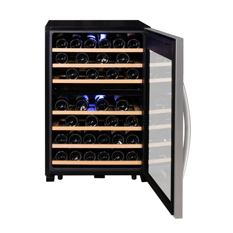 Cascina Series 47 Bottle Dual Zone Freestanding Wine Cooler Refrigerator with Stainless Steel Door Allavino