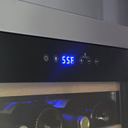 Cascina Series 47 Bottle Dual Zone Freestanding Wine Cooler Refrigerator with Stainless Steel Door Allavino