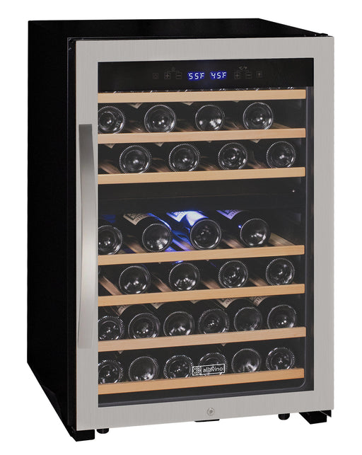 Cascina Series 47 Bottle Dual Zone Freestanding Wine Cooler Refrigerator with Stainless Steel Door Allavino