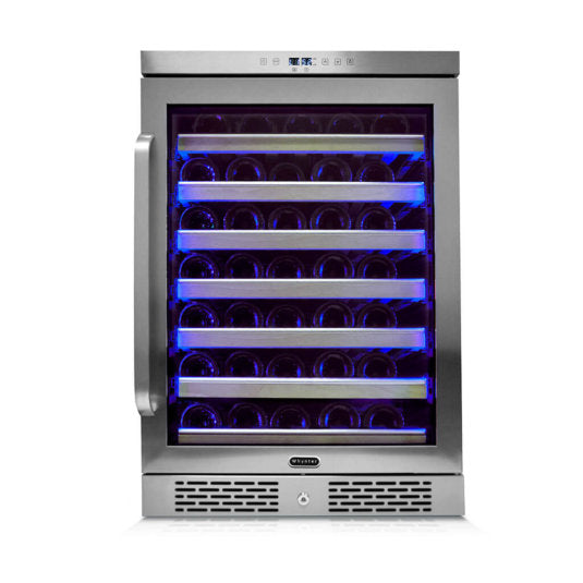 Whynter -  Elite Spectrum Lightshow 54 Bottle Stainless Steel 24 inch Built-in Wine Refrigerator | BWR-545XS