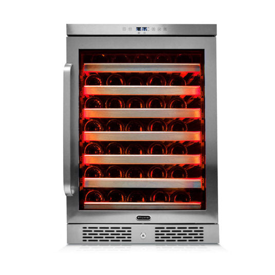 Whynter -  Elite Spectrum Lightshow 54 Bottle Stainless Steel 24 inch Built-in Wine Refrigerator | BWR-545XS