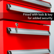 Whynter TBR-185SR 1.8 cu. ft. Portable Toolbox Refrigerator with 2-Drawers and Lock in Red Stainless Steel with Casters Whynter