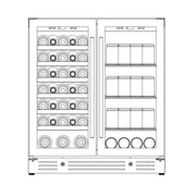 30-inch Combination Beer and Wine Cooler with Low-E Glass Door KingsBottle.com