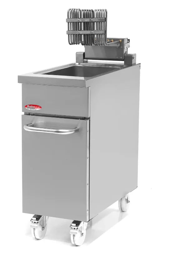 BakeMax BMPLS7FE030 75 lb Commercial Electric Floor Fryer – 19kW