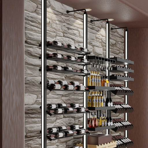 Lumi Nexus Wine Rack System - Floor-to-Ceiling & Floor-to-Wall LED Wine Storage KingsBottle.com