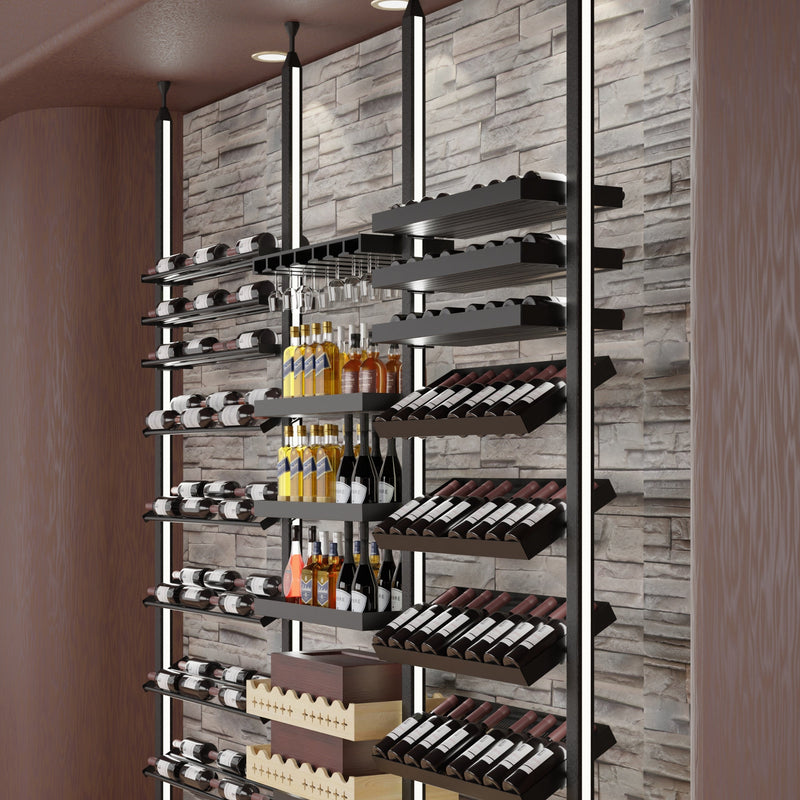 Lumi Nexus Wine Rack System - Floor-to-Ceiling & Floor-to-Wall LED Wine Storage KingsBottle.com