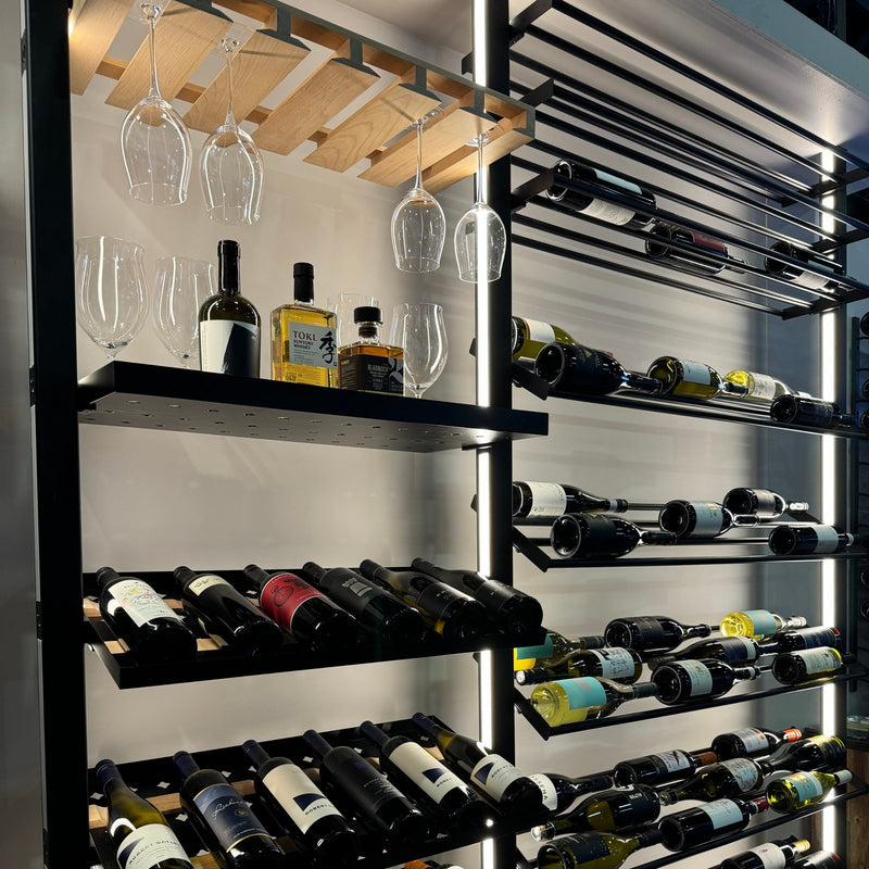 Lumi Nexus Wine Rack System - Floor-to-Ceiling & Floor-to-Wall LED Wine Storage KingsBottle.com
