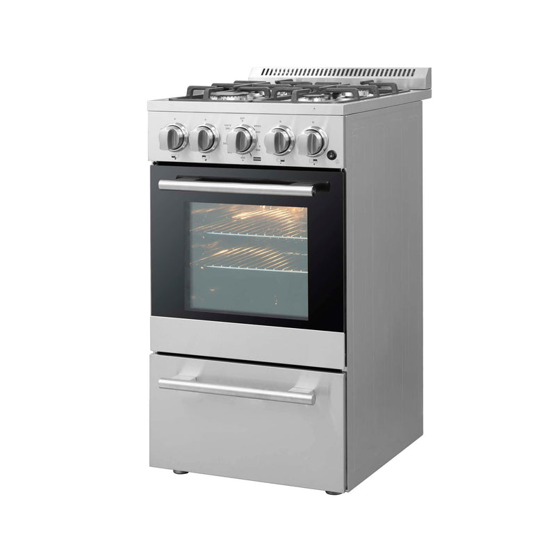 FORNO Lamazze 20" Freestanding Gas Range, FFSGS6265-20 FORNO