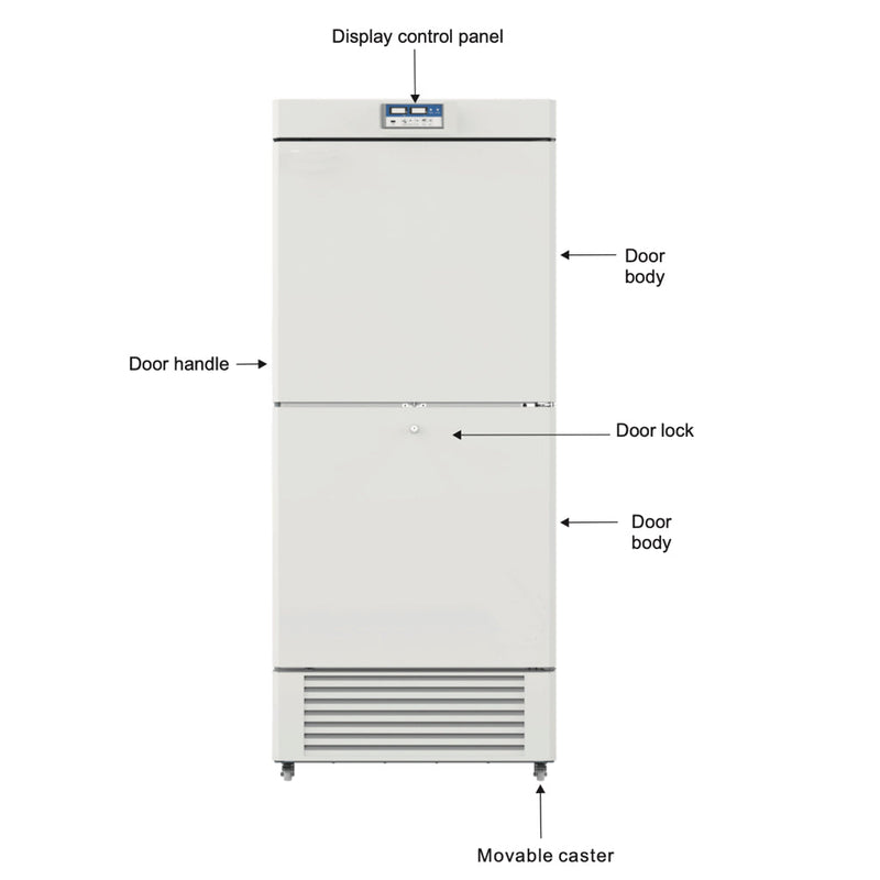 -10~-25°C Low Temperature 450L Two Chambers Biomedical Freezer KingsBottle.com