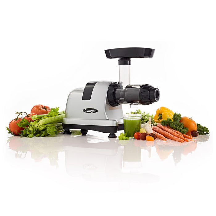 Omega MM900HDS 80 RPM Cold Press Celery Juicer - 2HP Equivalent Silver