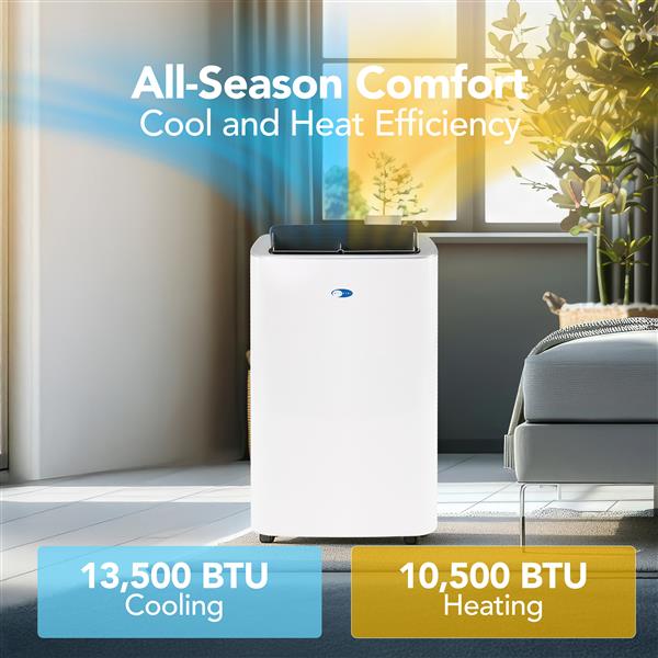 Whynter ARC-1050XPH Portable Air Conditioner 13,500 BTU – WiFi, Heater, Dehumidifier | Cools & Heats Up to 500 sq. ft.