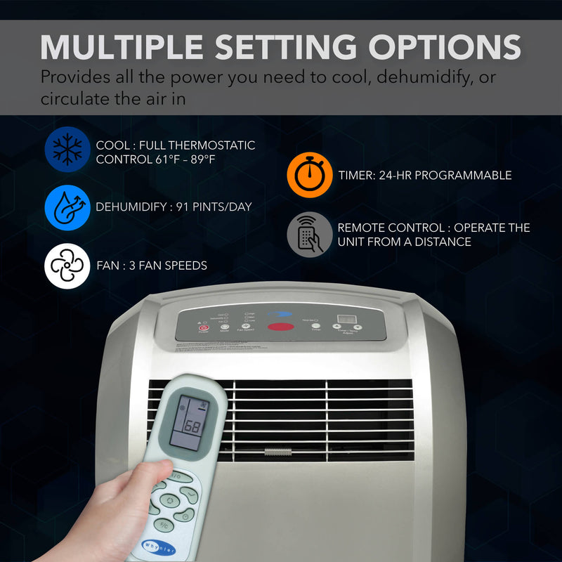 Whynter ARC-12S Portable Air Conditioner 12,000 BTU – Dehumidifier | Cools Up to 400 sq. ft. Whynter