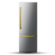30" Built-In Refrigerator and Freezer With Ice-Maker and Water Dispenser – VEGA Edition Induction Hardware
