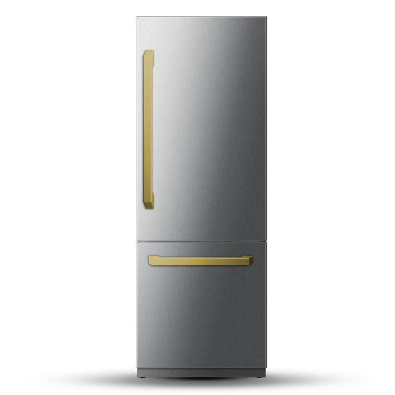 30" Built-In Refrigerator and Freezer With Ice-Maker and Water Dispenser – VEGA Edition Induction Hardware