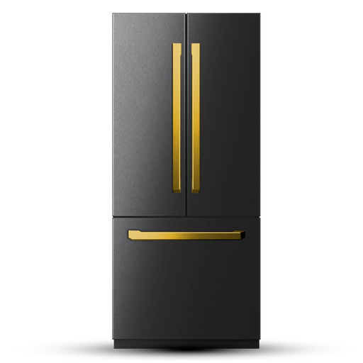 36" French Door Built-In Refrigerator with Freezer, Ice-Maker and Water Dispenser – ORION Edition Induction Hardware